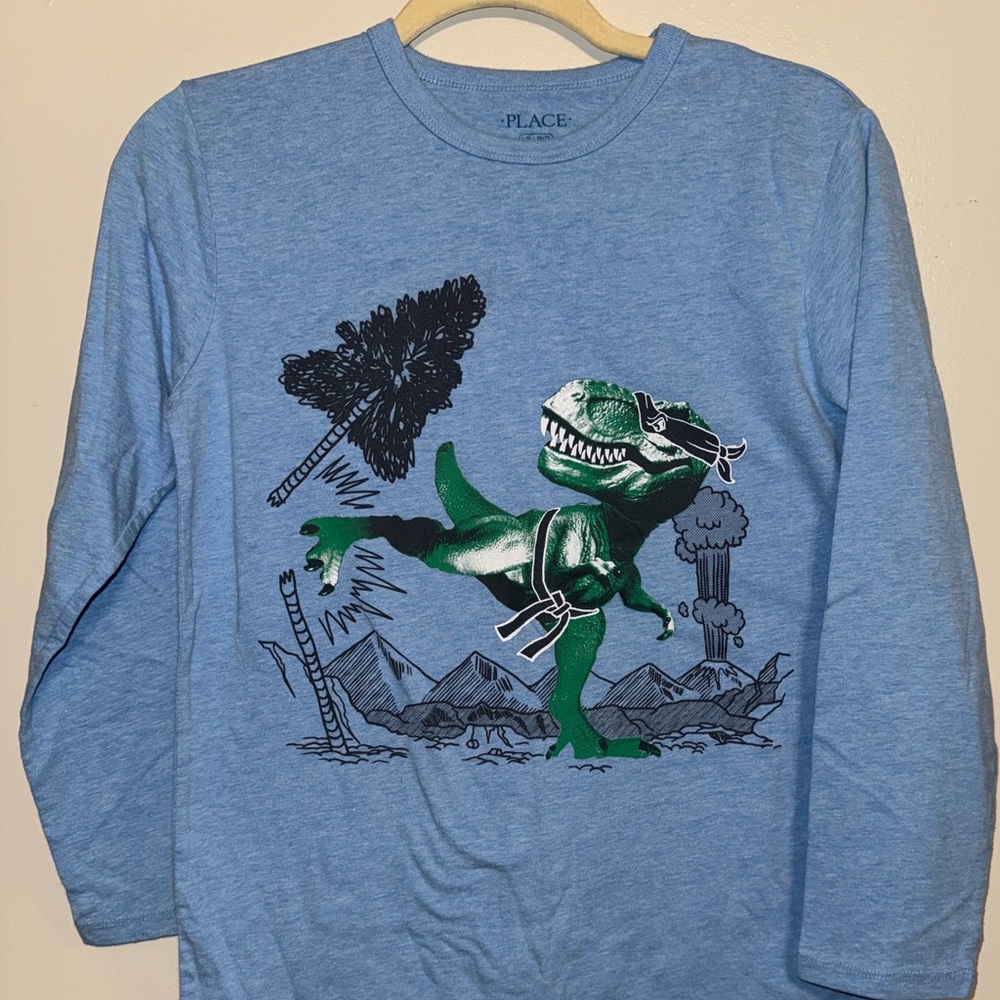 The Children's Place Blue Dinosaur Long Sleeve Tee